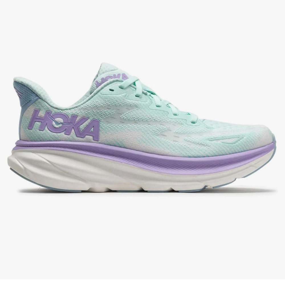HOKA ONE ONE Women's Low-top Sneakers Sunlit Ocean Lilac Mist Clifton 9